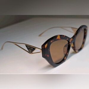 Prada Tortoise Shell Cat-Eye Sunglasses
